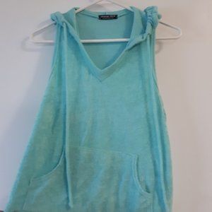 Turquoise Fashion Nova Hooded Tank